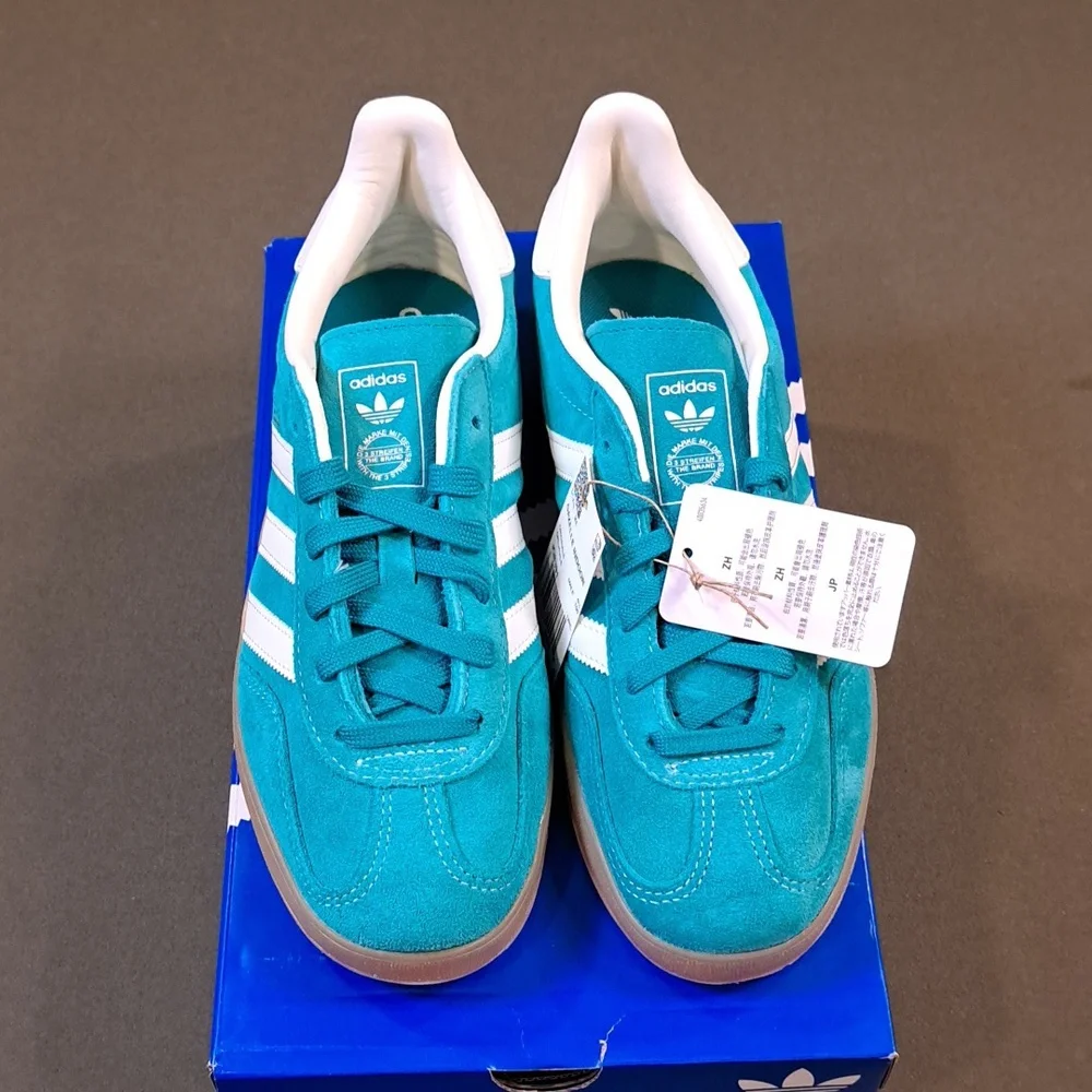 Adidas Gazelle Indoor Sneakers - Color: Teal / White - Size: Men 7 - Picture 2 of 9